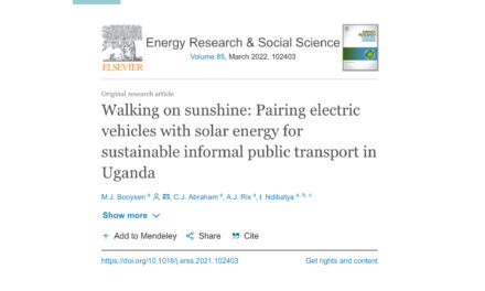 Walking on sunshine: Pairing electric vehicles with solar energy for sustainable informal public transport in Uganda