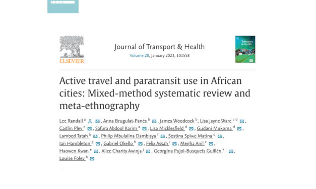 Active travel and paratransit use in African cities: Mixed-method systematic review and meta-ethnography