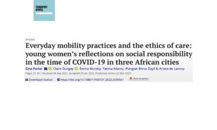 Everyday mobility practices and the ethics of care: young women’s reflections on social responsibility in the time of COVID-19 in three African cities