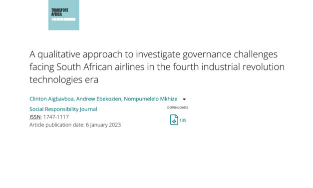 A qualitative approach to investigate governance challenges facing South African airlines in the fourth industrial revolution technologies era